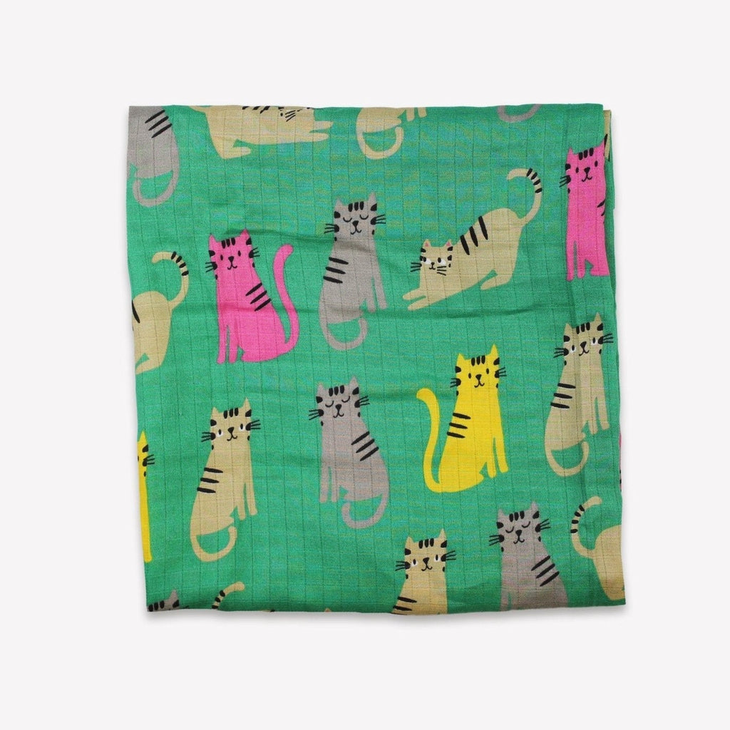 Toby Tiger Organic Kitten Print Muslin - 2 Pack - Baby&More