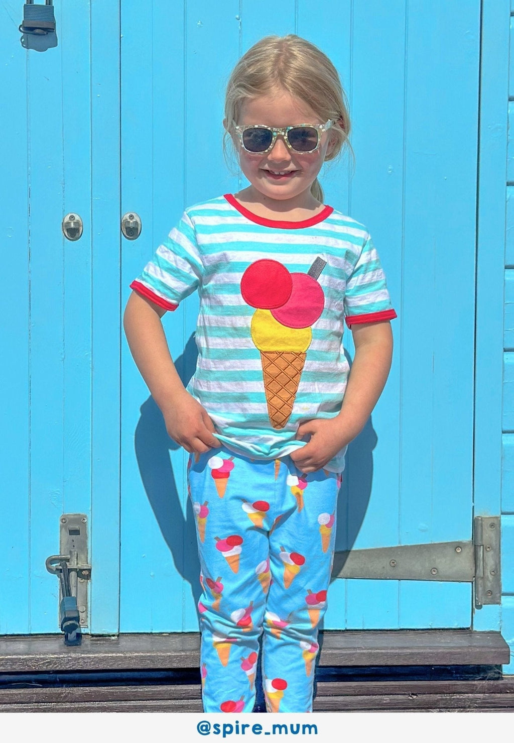 Toby Tiger Organic Leggings - Ice Cream Cones Print - Baby&More
