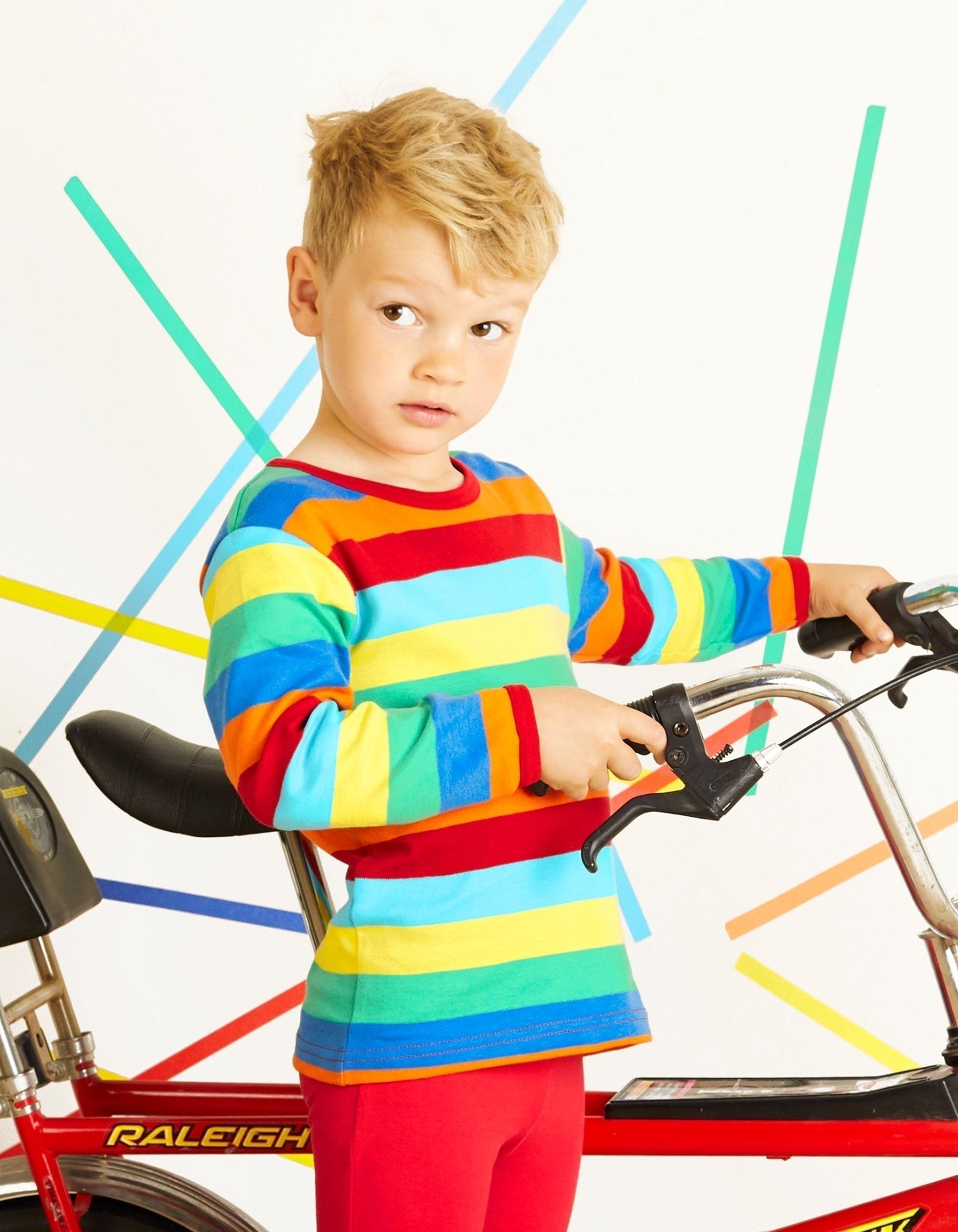 Toby Tiger Organic Long - Sleeved T-Shirt - Multi Stripe - Baby&More