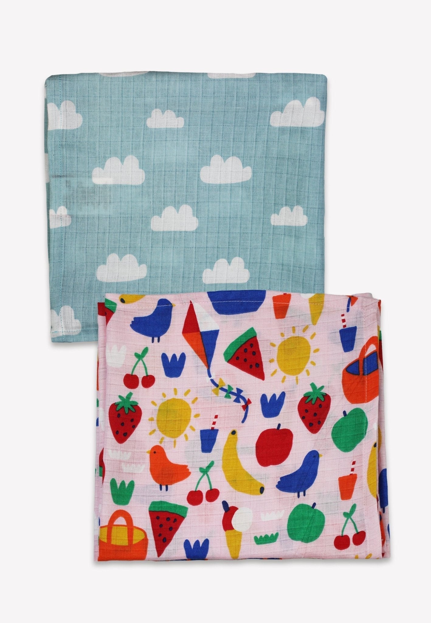 Toby Tiger Organic Picnic Print Muslin - 2 Pack - Baby&More