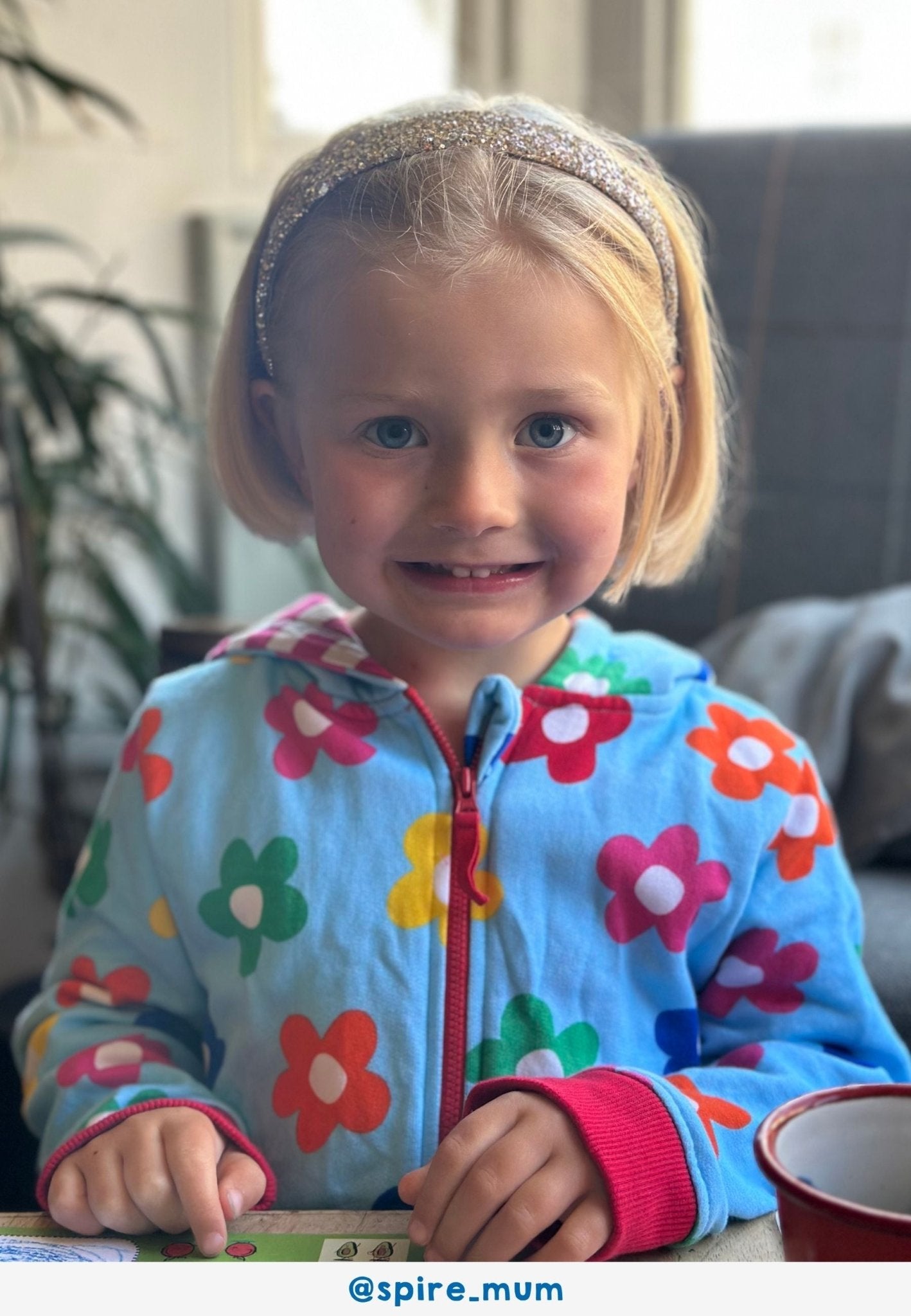 Toby Tiger Organic Print Hoodie - Rainbow Bloom - Baby&More