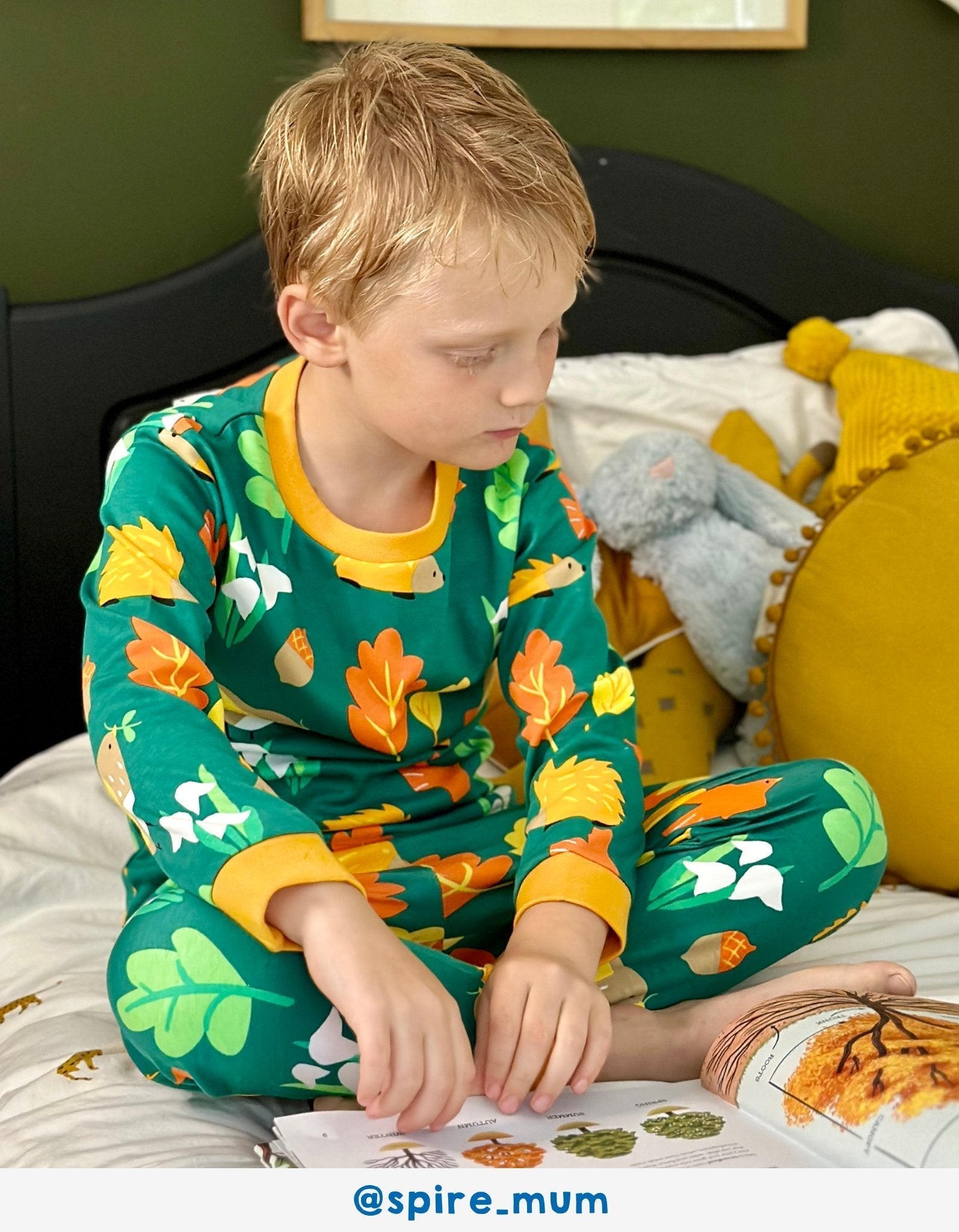 Toby Tiger Organic Pyjamas - Autumn Print - Baby&More