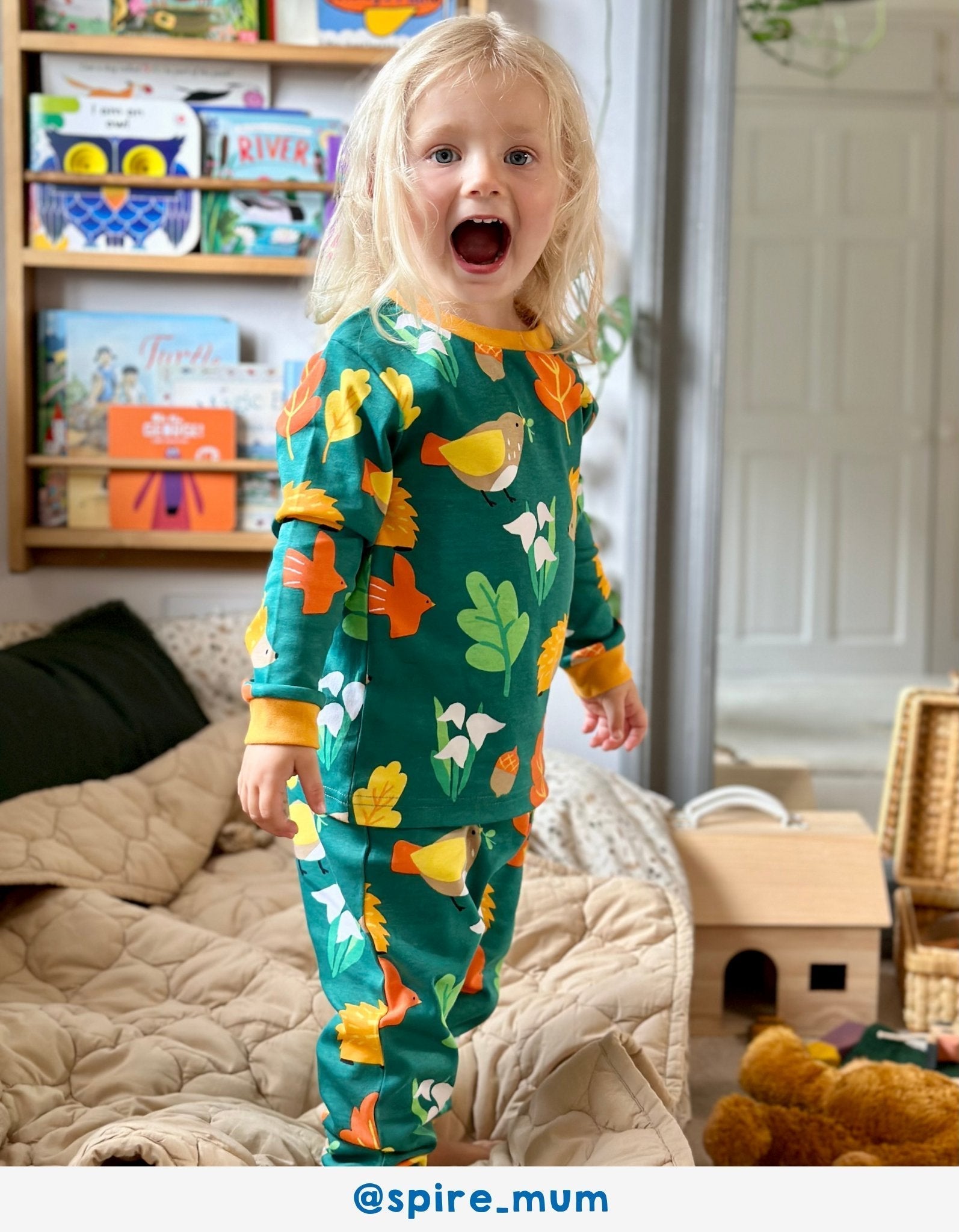 Toby Tiger Organic Pyjamas - Autumn Print - Baby&More