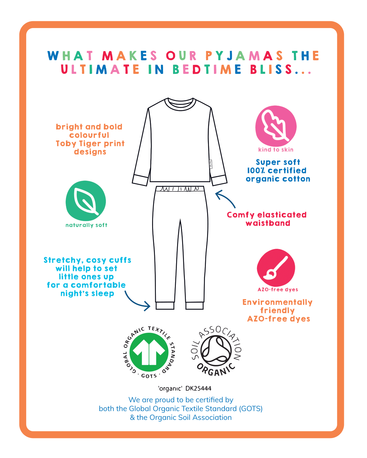 Toby Tiger Organic Pyjamas - Halloween Print - Baby&More