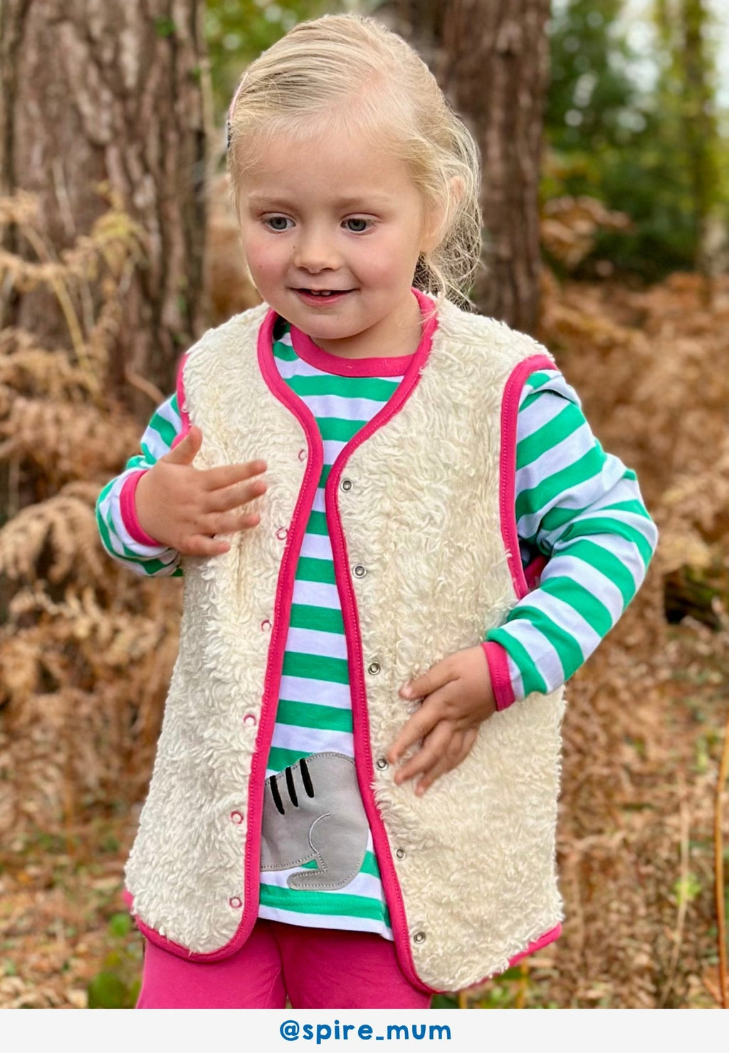 Toby Tiger Organic Reversible Gilet - Kitten Print - Baby&More
