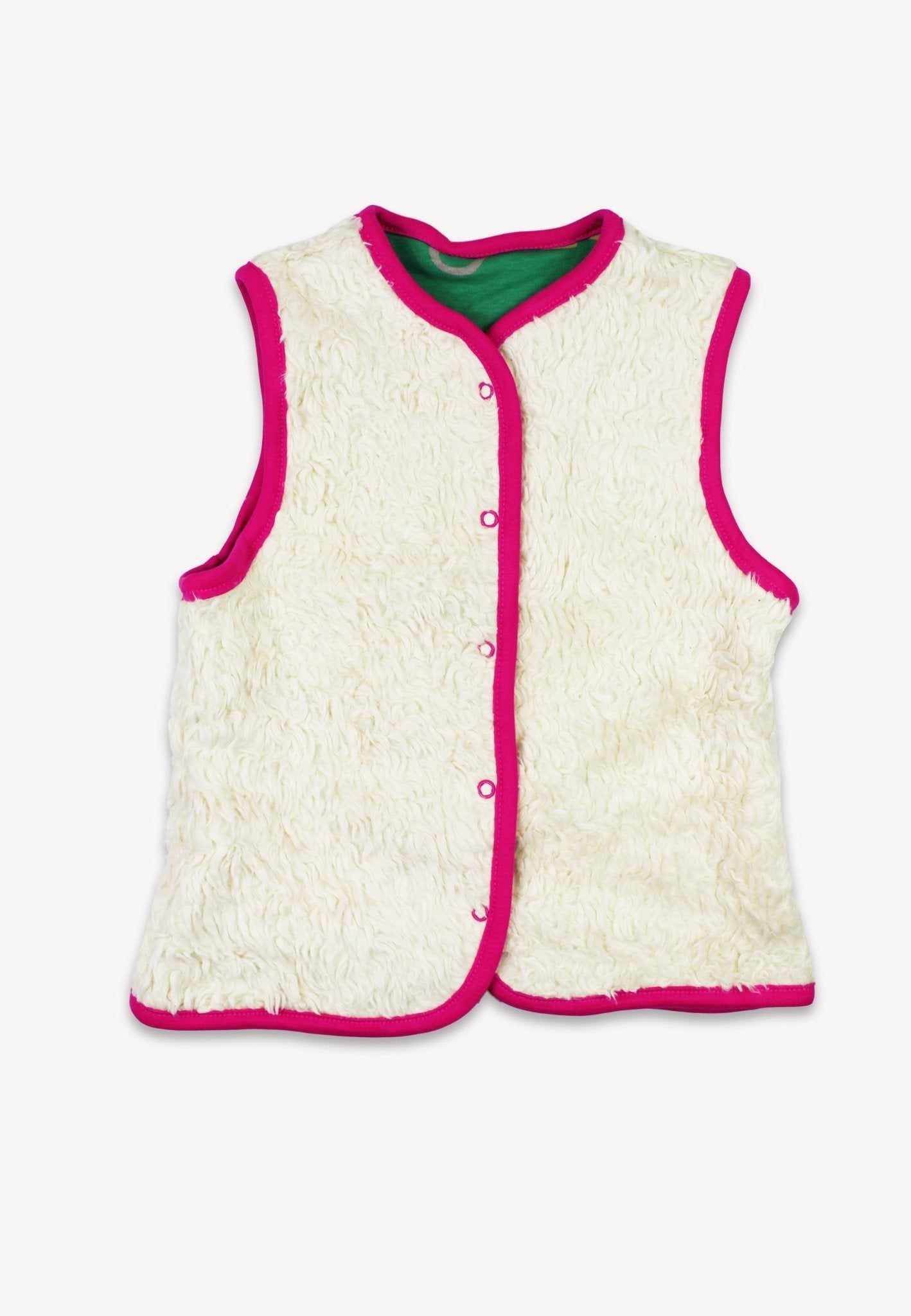 Toby Tiger Organic Reversible Gilet - Kitten Print - Baby&More