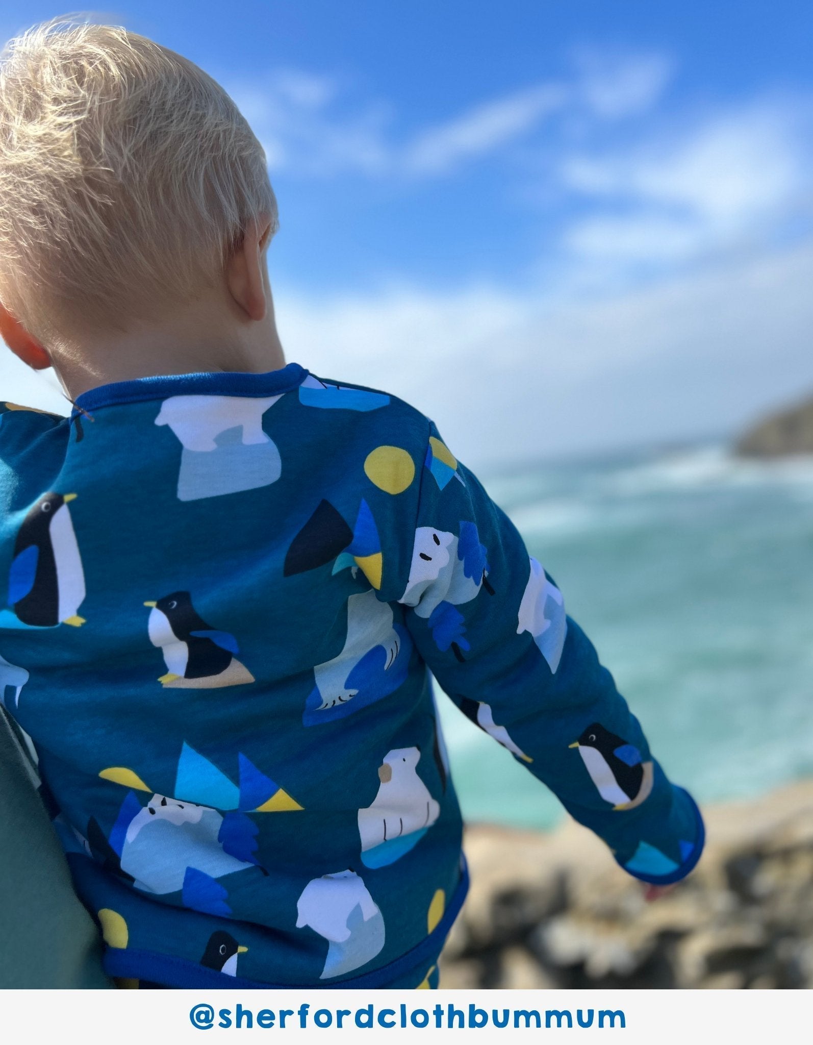 Toby Tiger Organic Reversible Jacket - Arctic Print - Baby&More