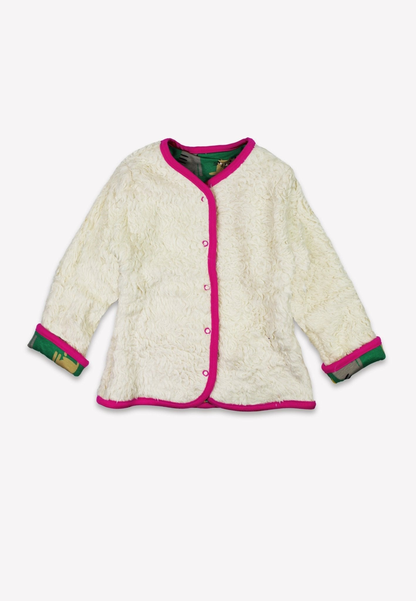 Toby Tiger Organic Reversible Jacket - Kitten Print - Baby&More