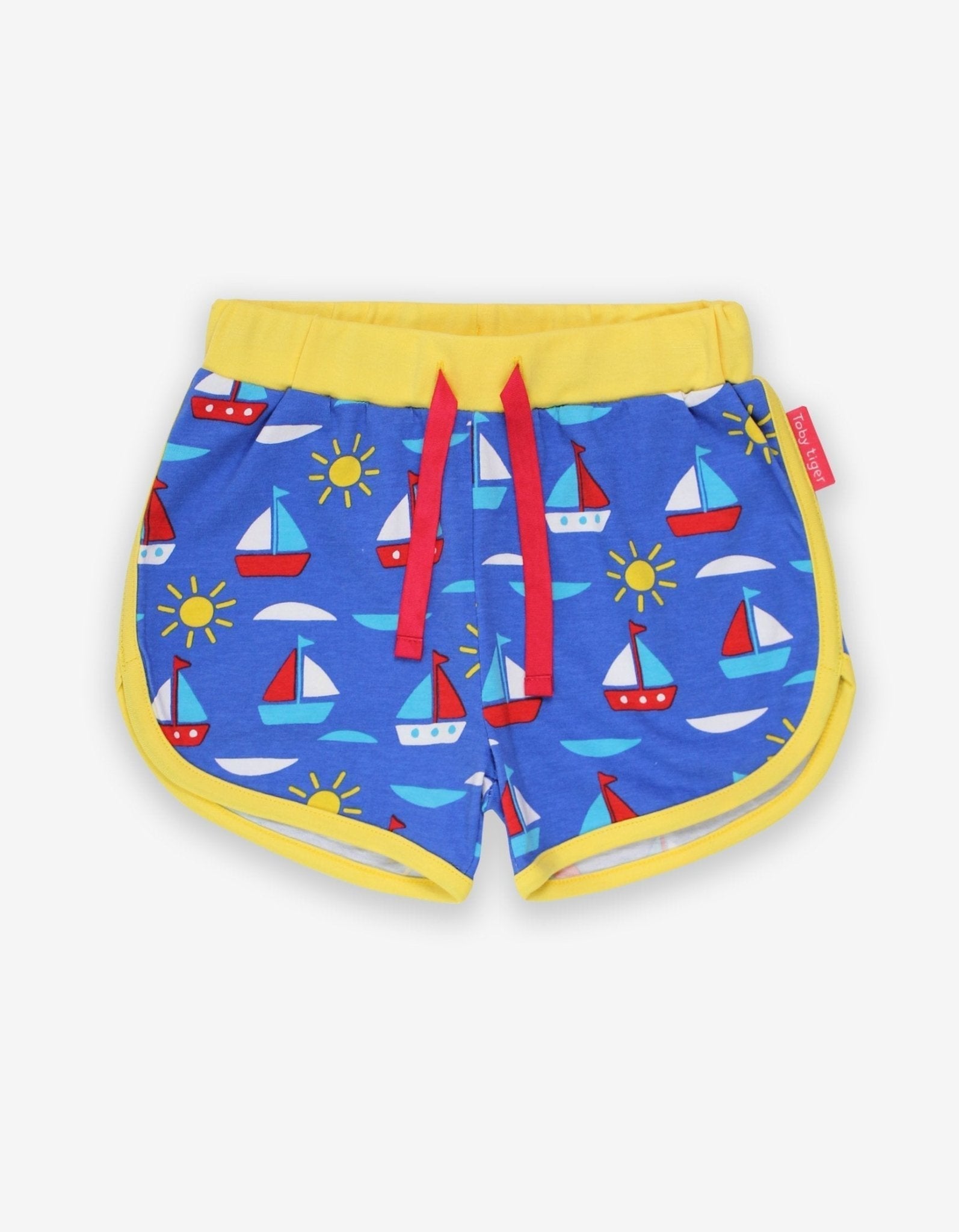 Toby Tiger Organic Running Shorts - Boat Print - Baby&More