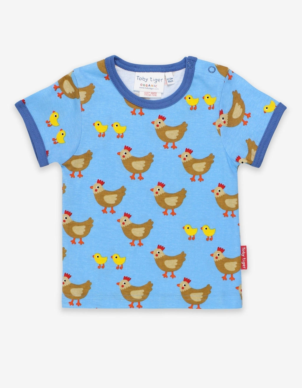 Toby Tiger Organic Short-Sleeved T-Shirt - Chicken Print - Baby&More