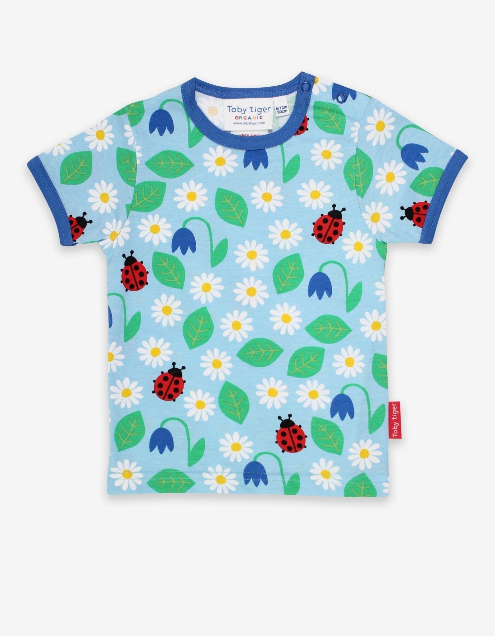 Toby Tiger Organic Short-Sleeved T-Shirt - English Garden Print - Baby&More