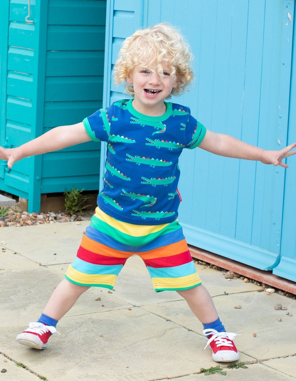 Toby Tiger Organic Shorts - Multi Stripe - Baby&More