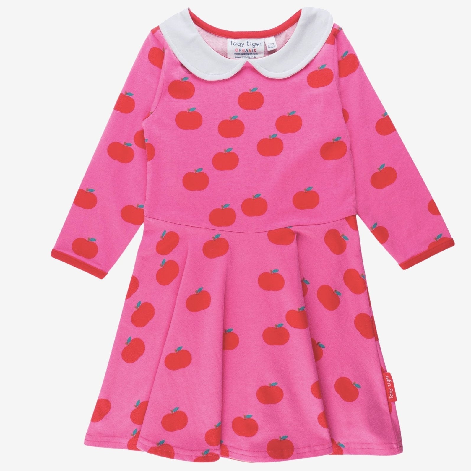 Toby Tiger Organic Skater Dress - Apple Print - Baby&More