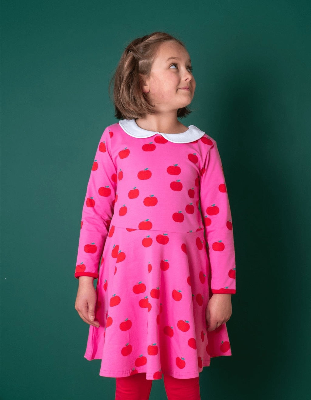 Toby Tiger Organic Skater Dress - Apple Print - Baby&More