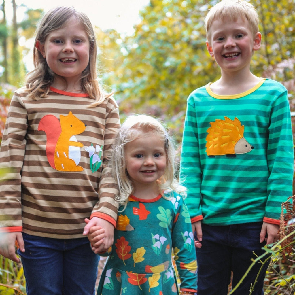 Toby Tiger Organic Skater Dress - Autumn Print - Baby&More