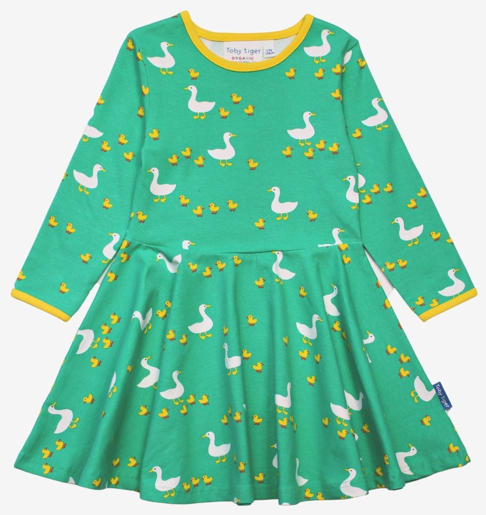Toby Tiger Organic Skater Dress - Duck Print - Baby&More