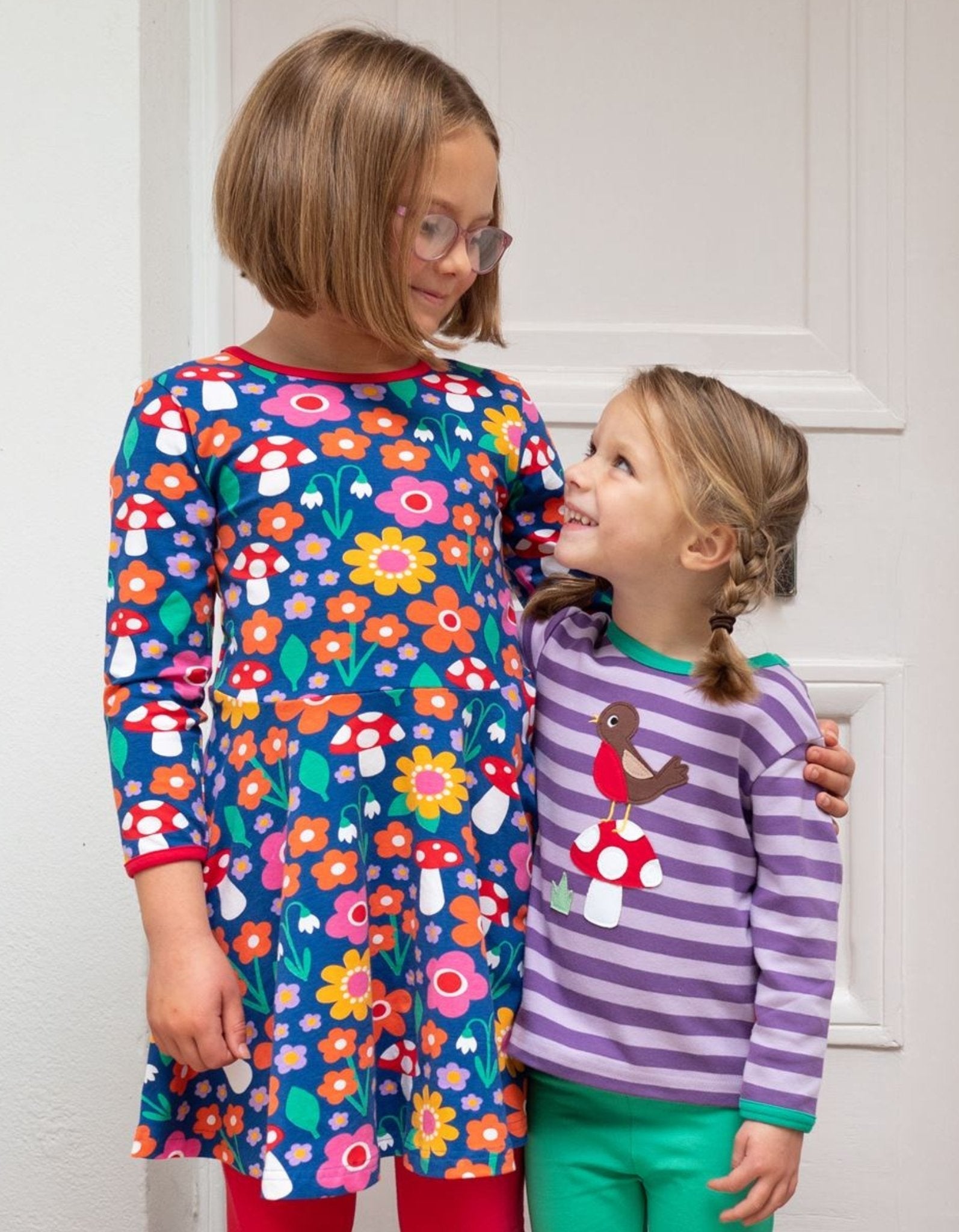 Toby Tiger Organic Skater Dress - Floral Mushroom Print - Baby&More