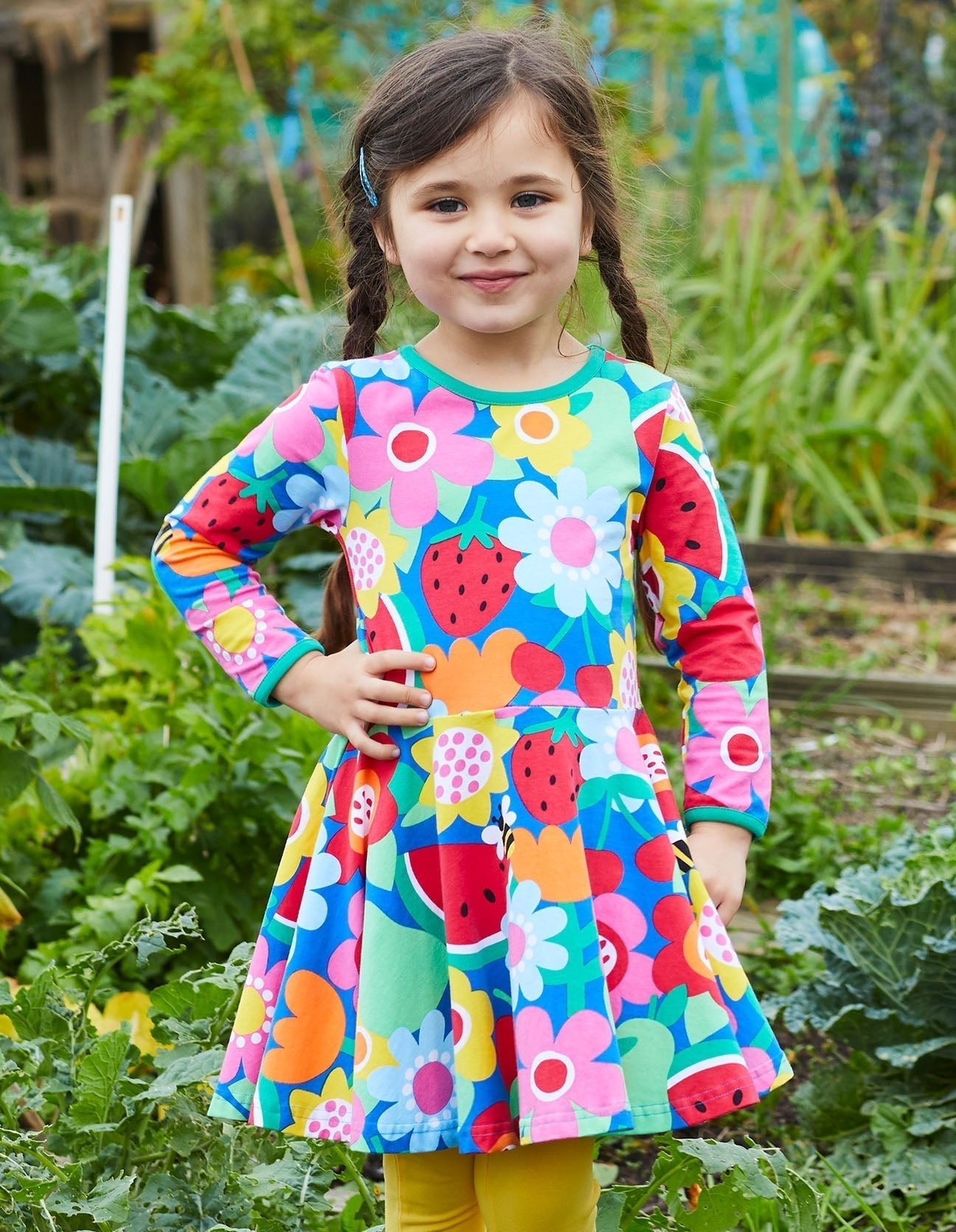 Toby Tiger Organic Skater Dress - Fruit Flower Print - Baby&More