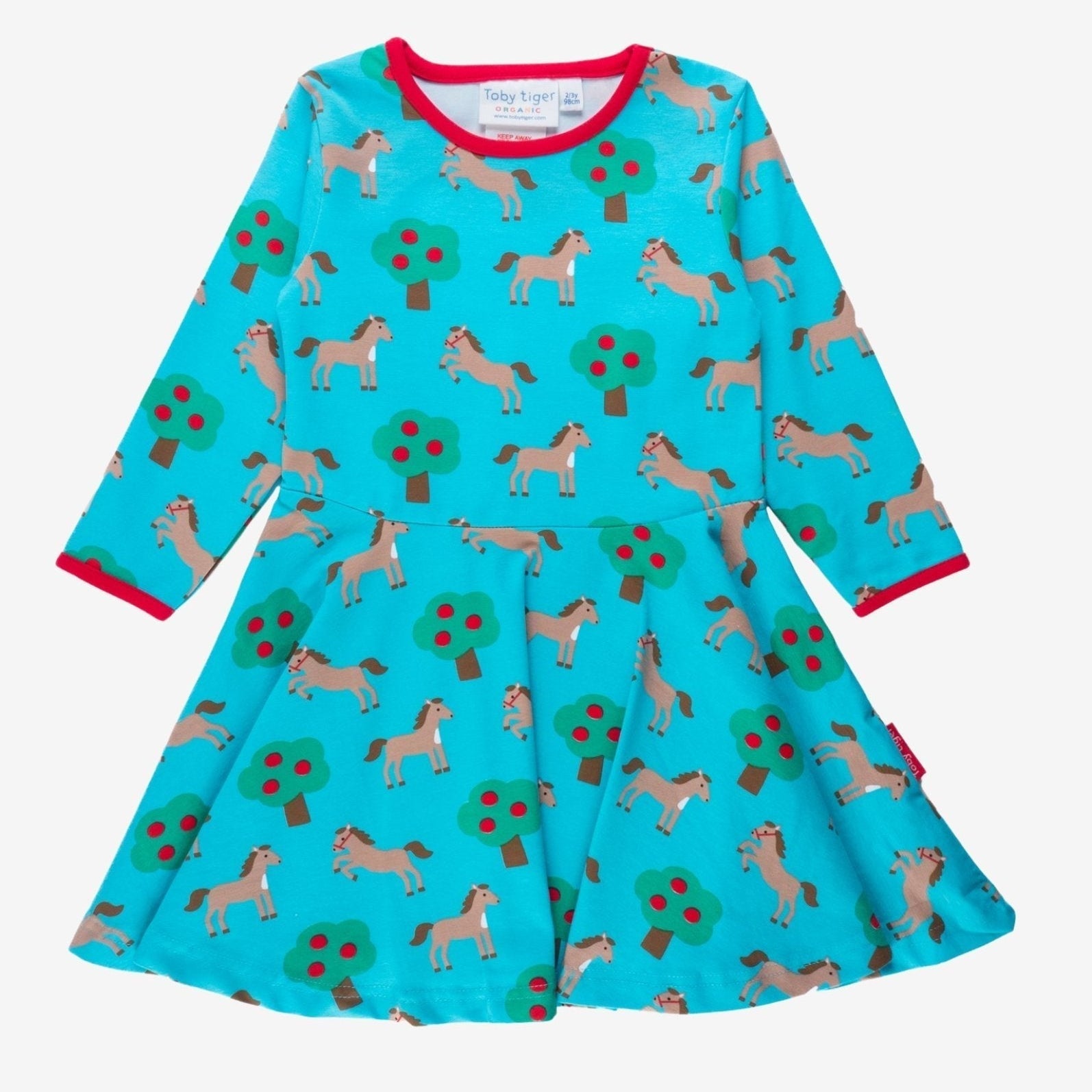 Toby Tiger Organic Skater Dress - Horse Print - Baby&More