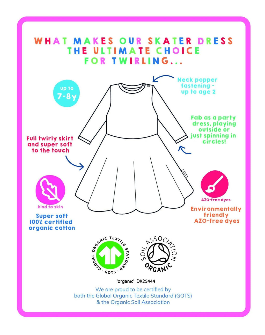 Toby Tiger Organic Skater Dress - Kitten Print - Baby&More