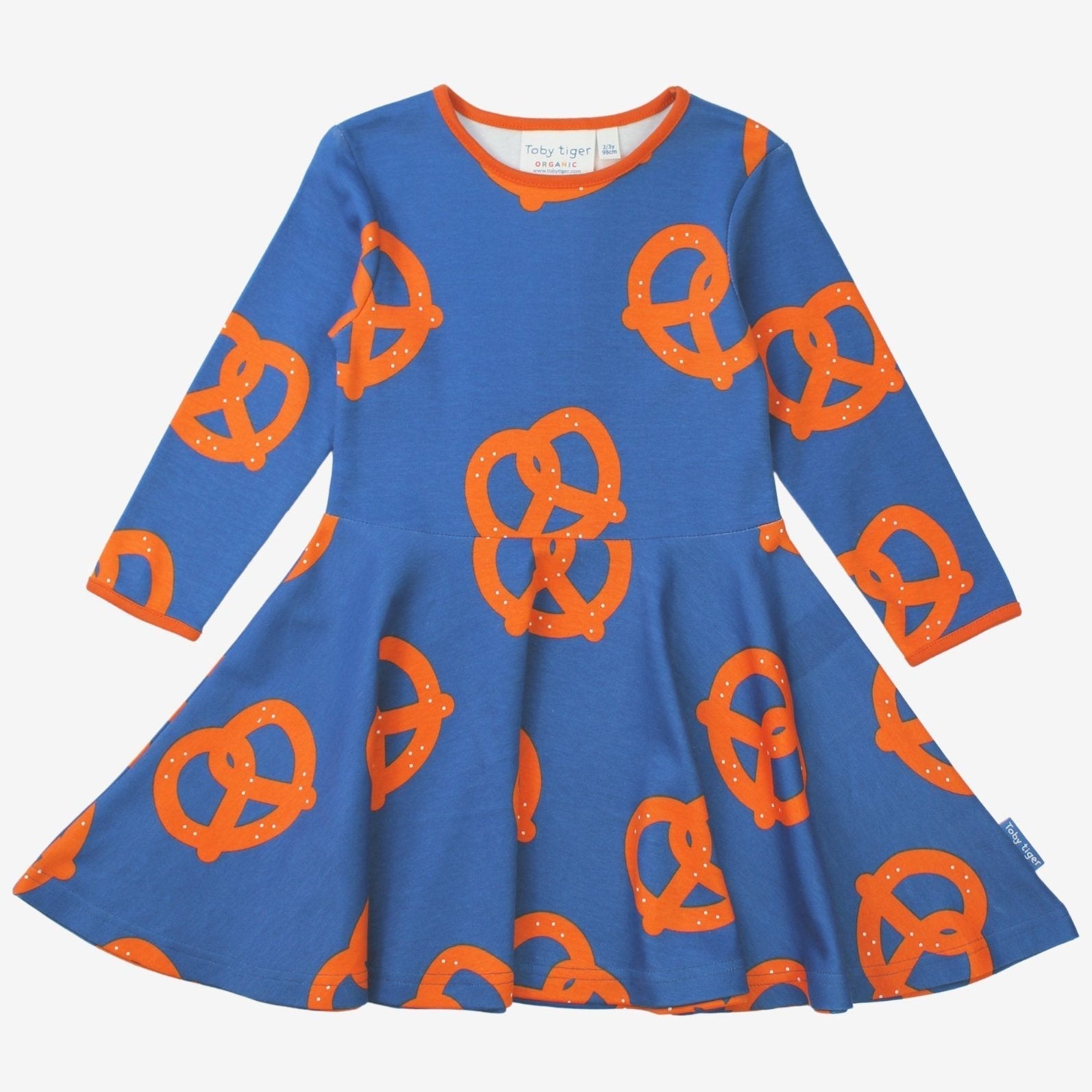 Toby Tiger Organic Skater Dress - Pretzel Print - Baby&More