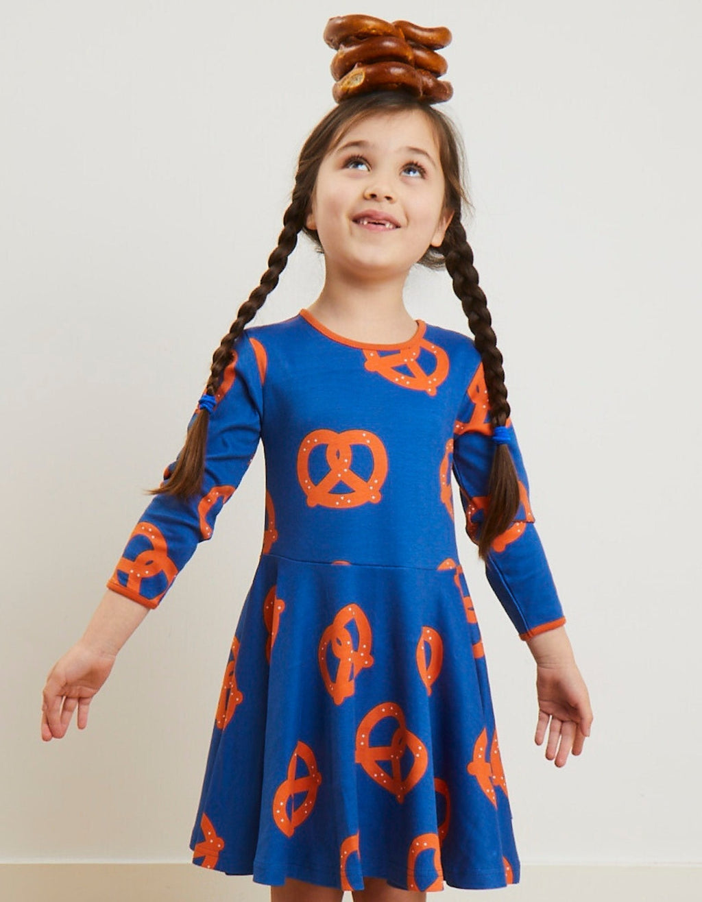Toby Tiger Organic Skater Dress - Pretzel Print - Baby&More