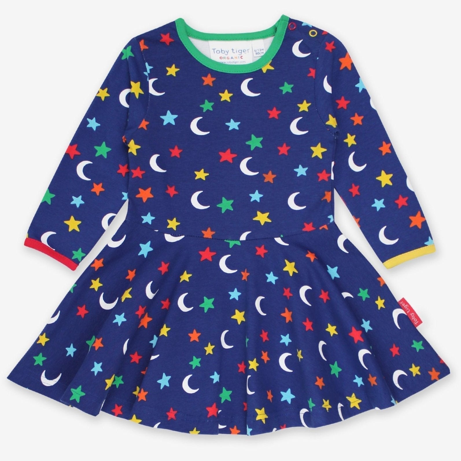 Toby Tiger Organic Skater Dress - Star Print - Baby&More