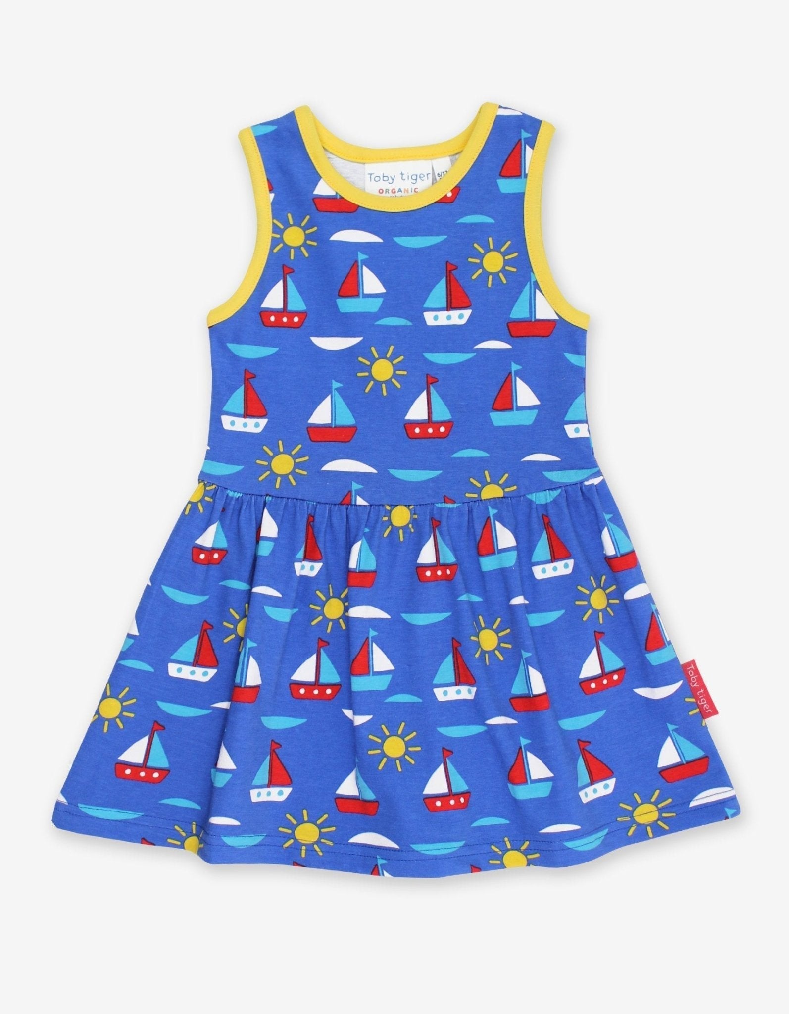 Toby Tiger Organic Summer Dress - Boat Print - Baby&More