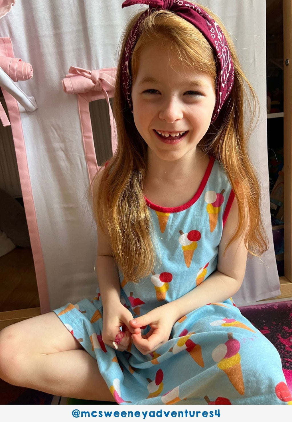 Toby Tiger Organic Summer Dress - Ice Cream Cones - Baby&More