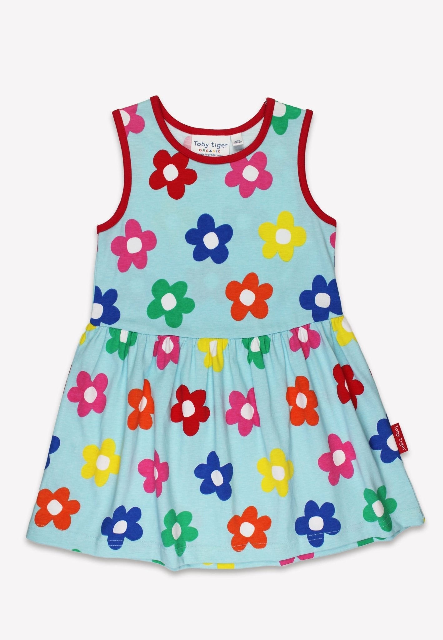 Toby Tiger Organic Summer Dress - Rainbow Bloom Print - Baby&More