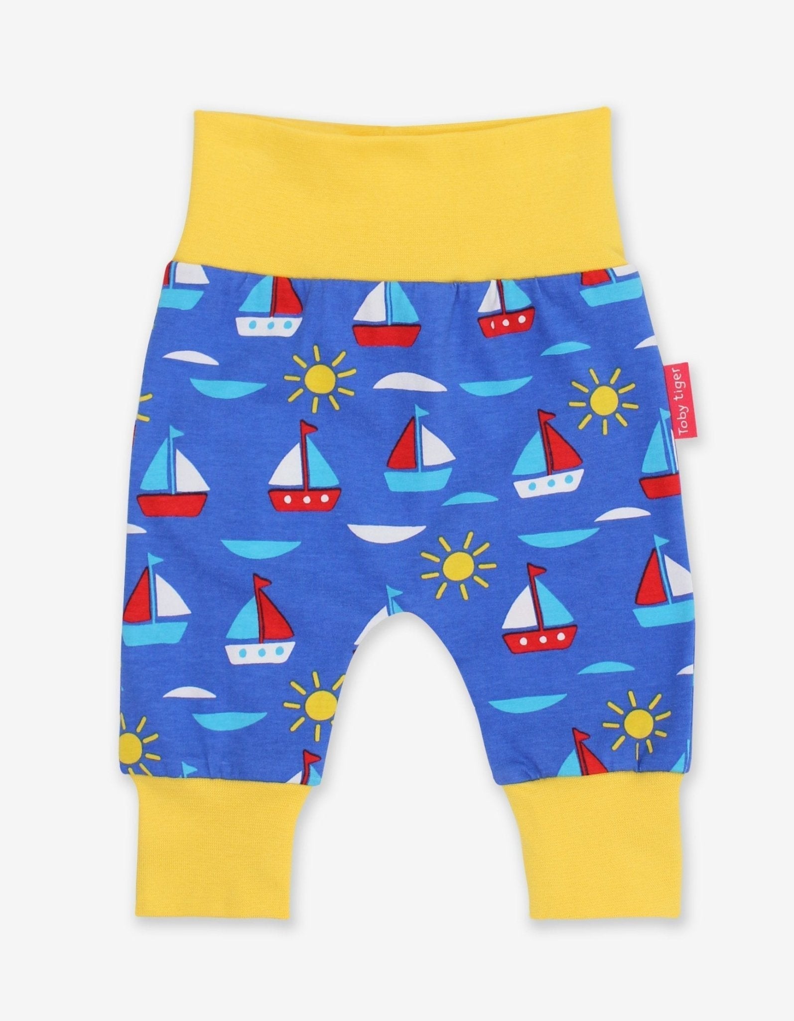 Toby Tiger Organic Yoga Pants - Boat Print - Baby&More