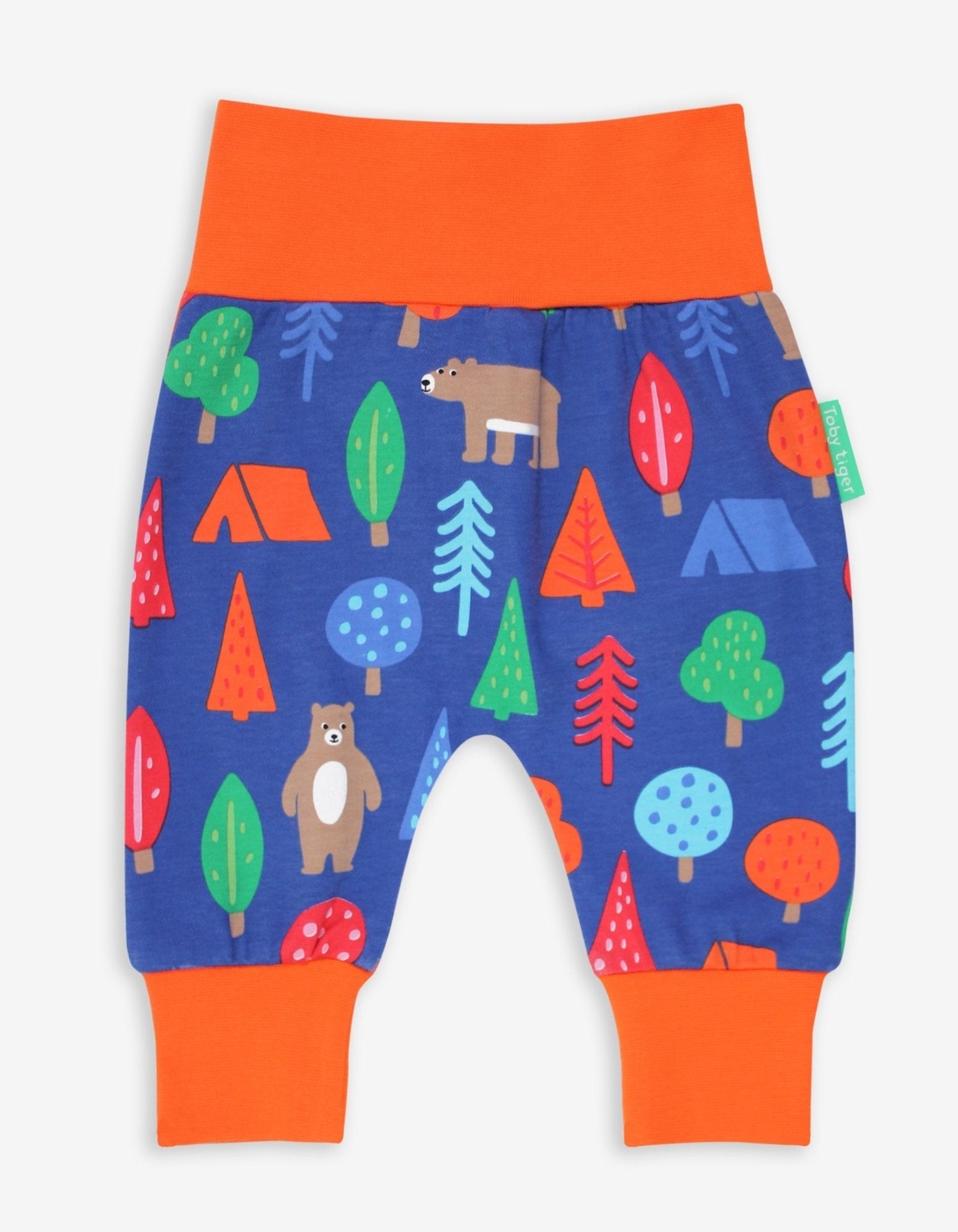 Toby Tiger Organic Yoga Pants - Camping Bear Print - Baby&More