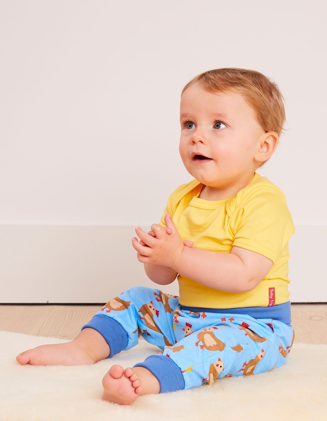 Toby Tiger Organic Yoga Pants - Chicken Print - Baby&More
