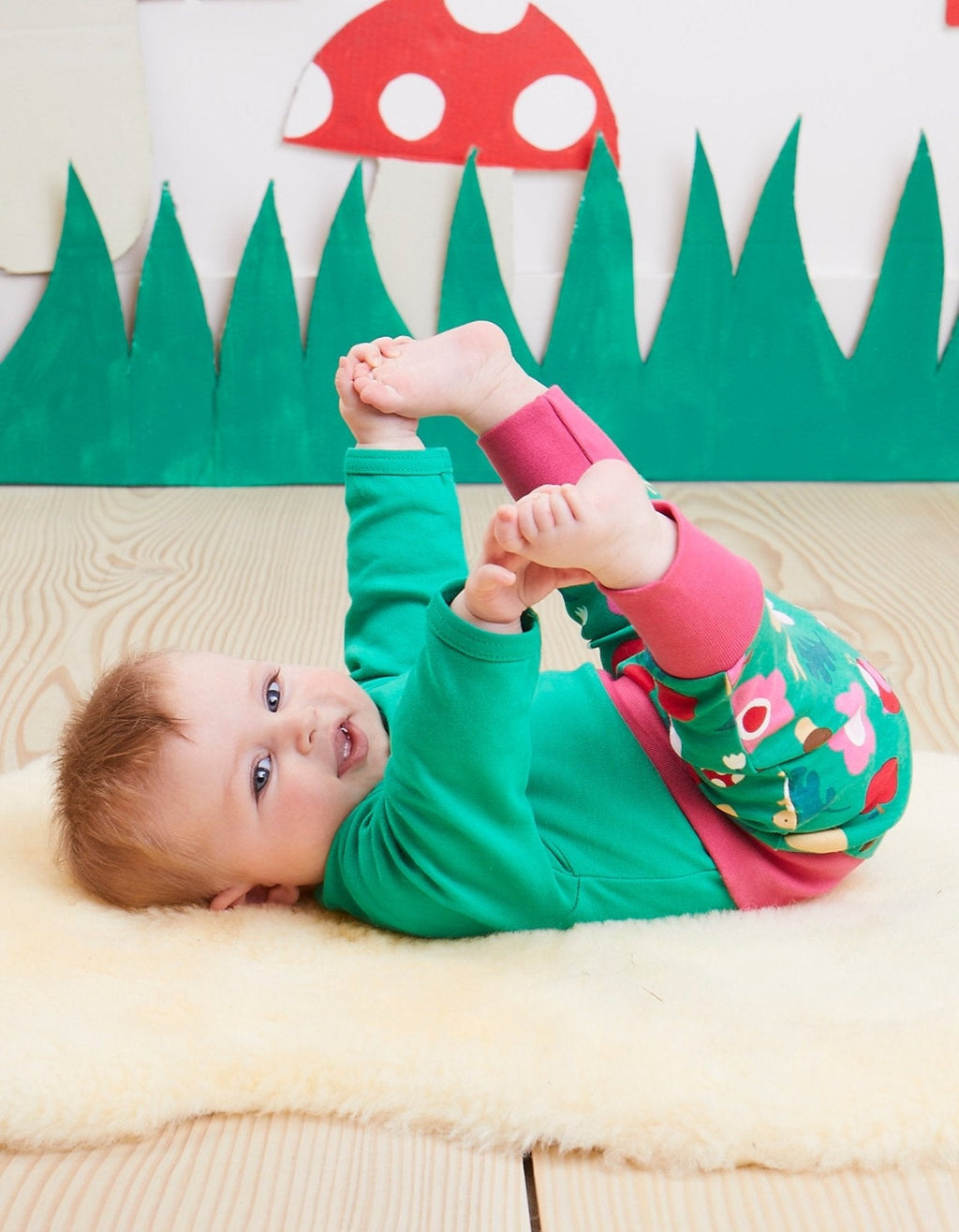 Toby Tiger Organic Yoga Pants - Forest Adventure Print - Baby&More