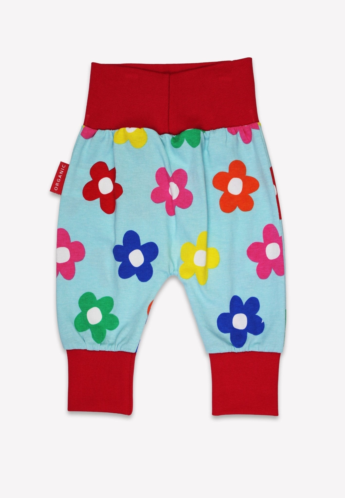 Toby Tiger Organic Yoga Pants - Rainbow Bloom Print - Baby&More