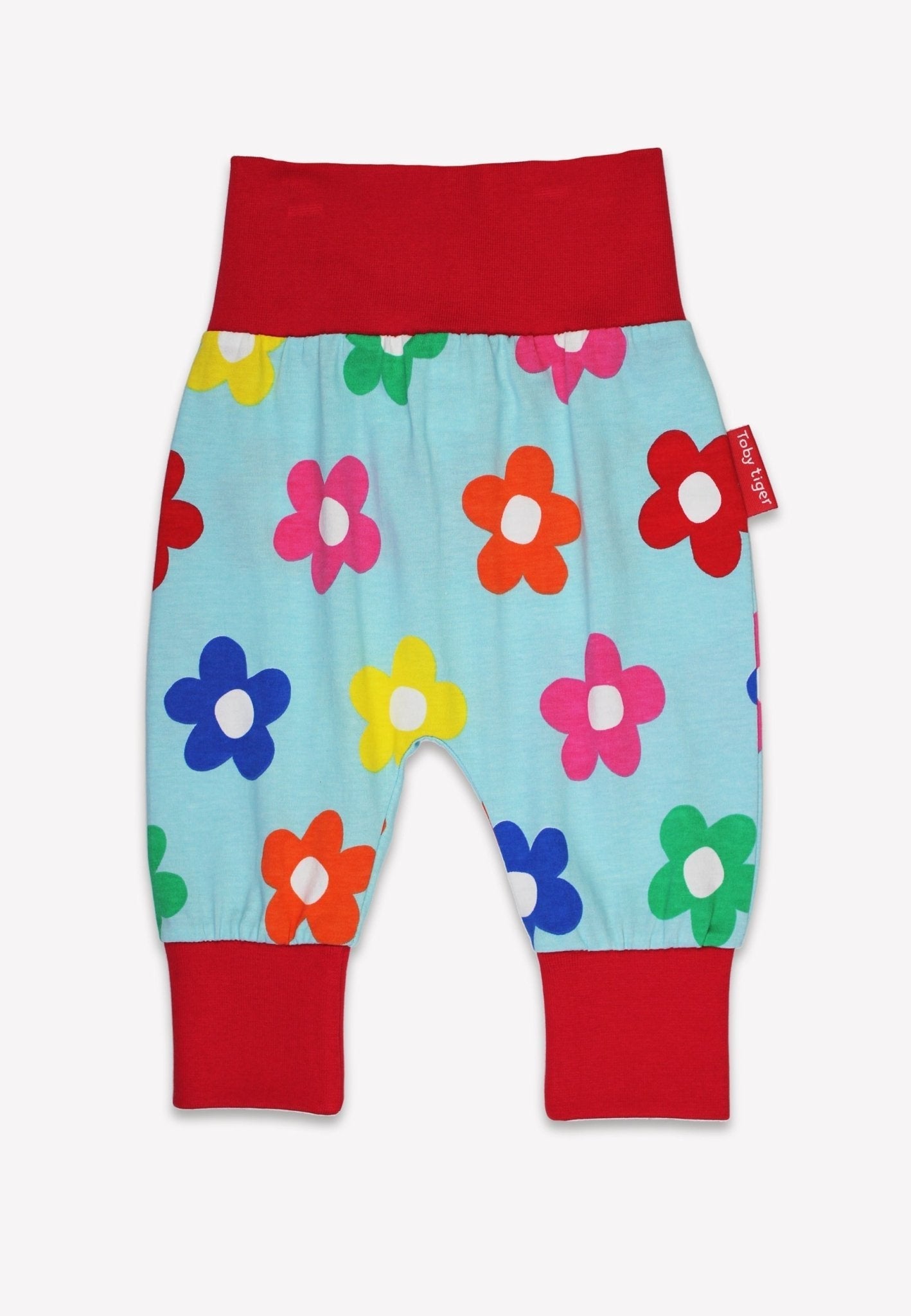 Toby Tiger Organic Yoga Pants - Rainbow Bloom Print - Baby&More