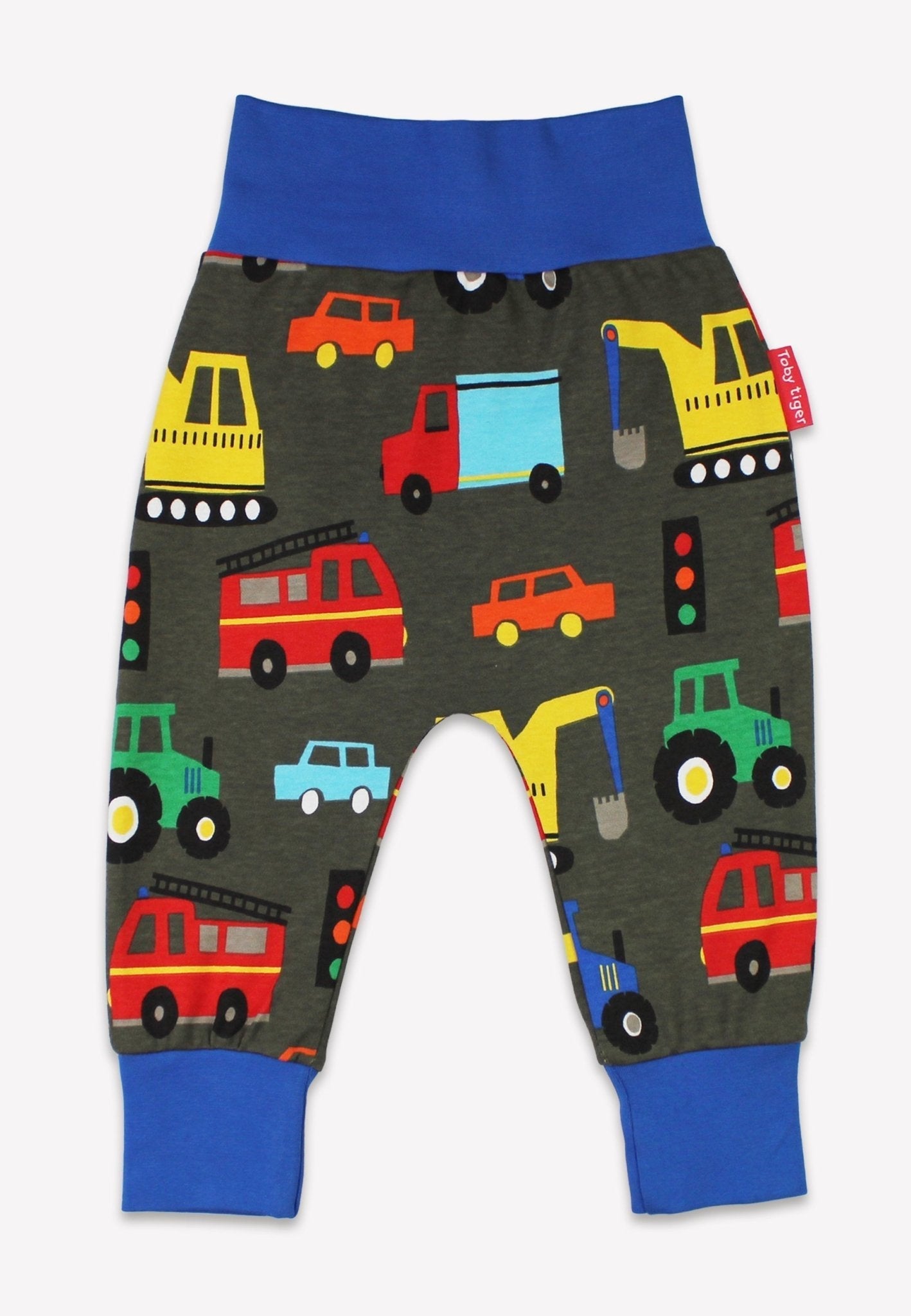 Toby Tiger Organic Yoga Pants - Transport Print - Baby&More