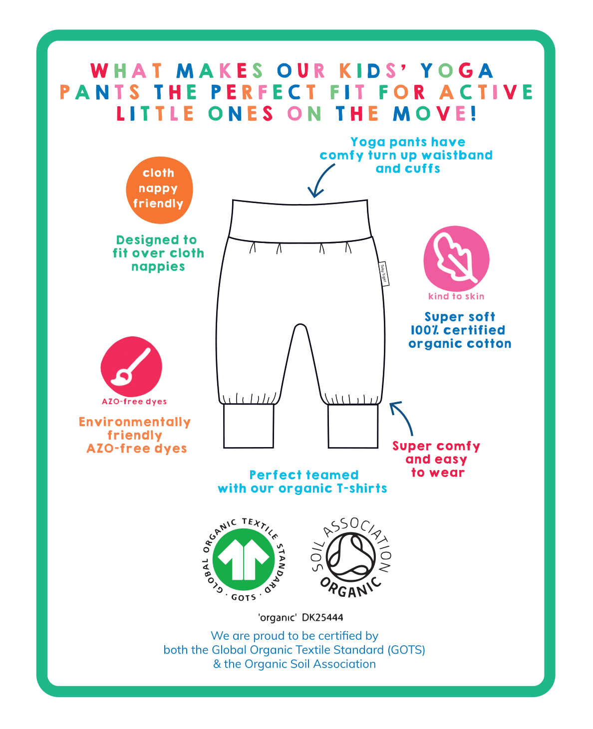 Toby Tiger Organic Yoga Pants - Woodland Print - Baby&More