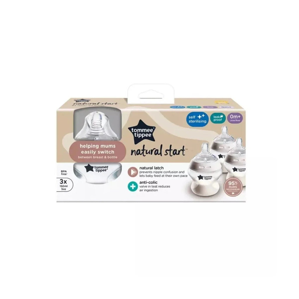 Tommee Tippee Closer To Nature Bottle - 150ml - Pack of 3 - Baby&More