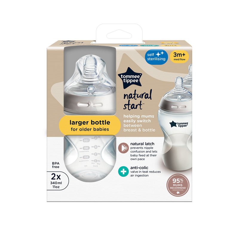 Tommee Tippee Closer to Nature Bottle - 340ml - 2 Pack - Baby&More