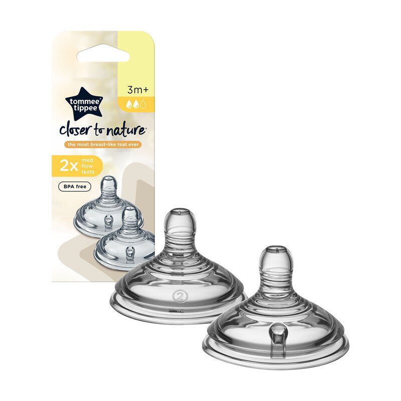 Tommee Tippee Closer to Nature Teat - Medium Flow - 2 Pack - Baby&More
