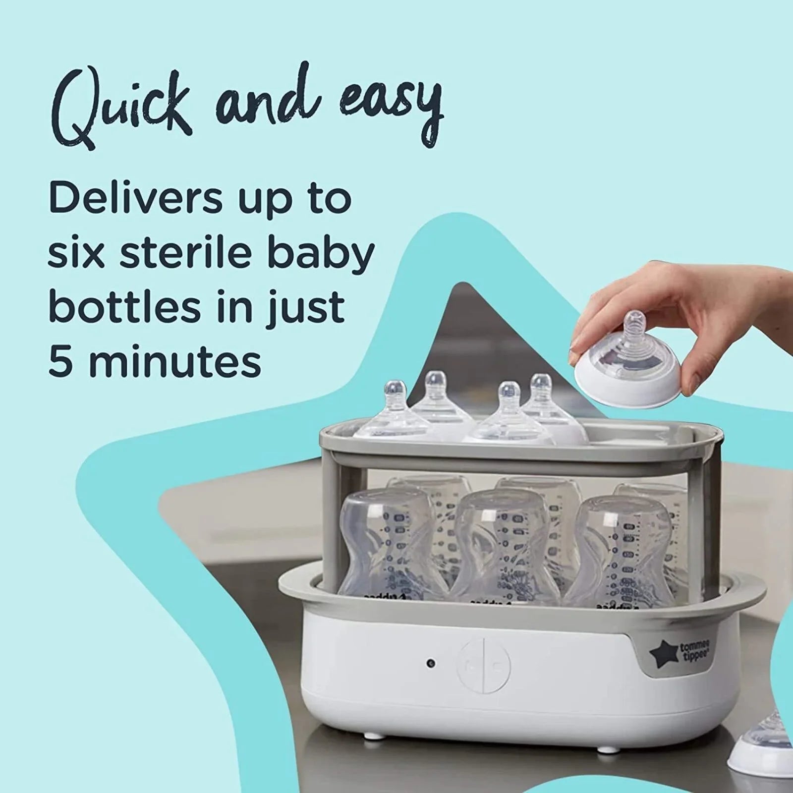 Tommee Tippee Super Steam Steriliser - White - Baby&More