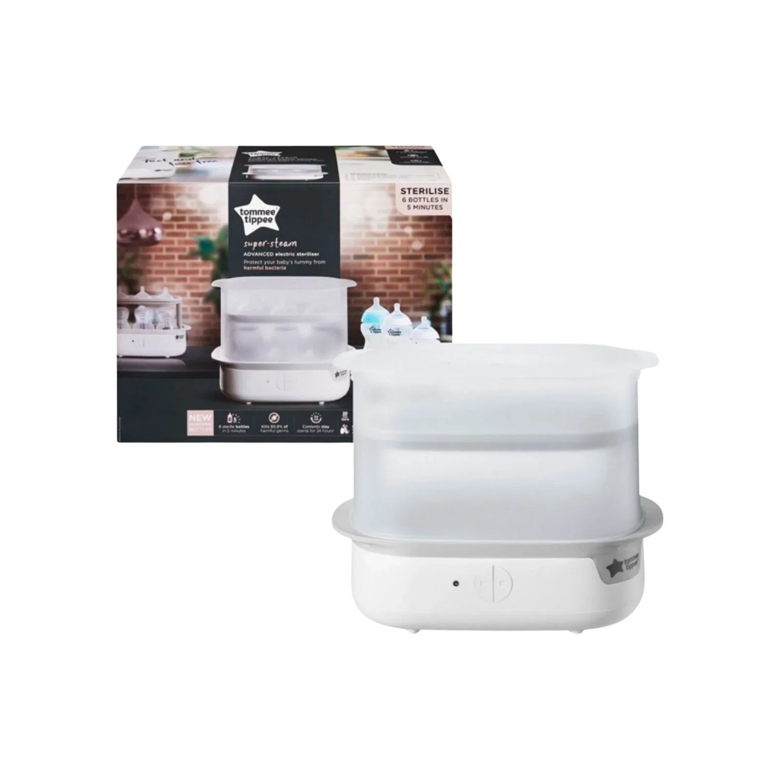 Tommee Tippee Super Steam Steriliser - White - Baby&More