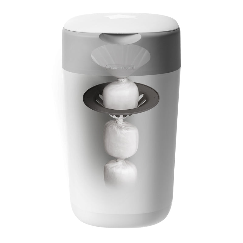 Tommee Tippee Twist & Click Nappy Disposal Bin - White - Baby&More