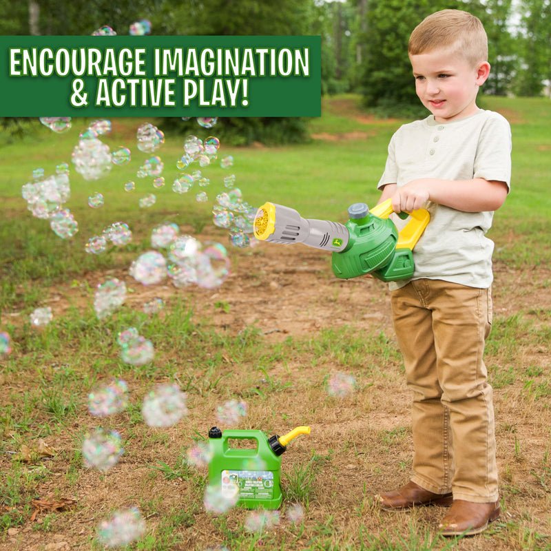 Tomy John Deere Bubble Leaf Blower & Refill Can - Baby&More