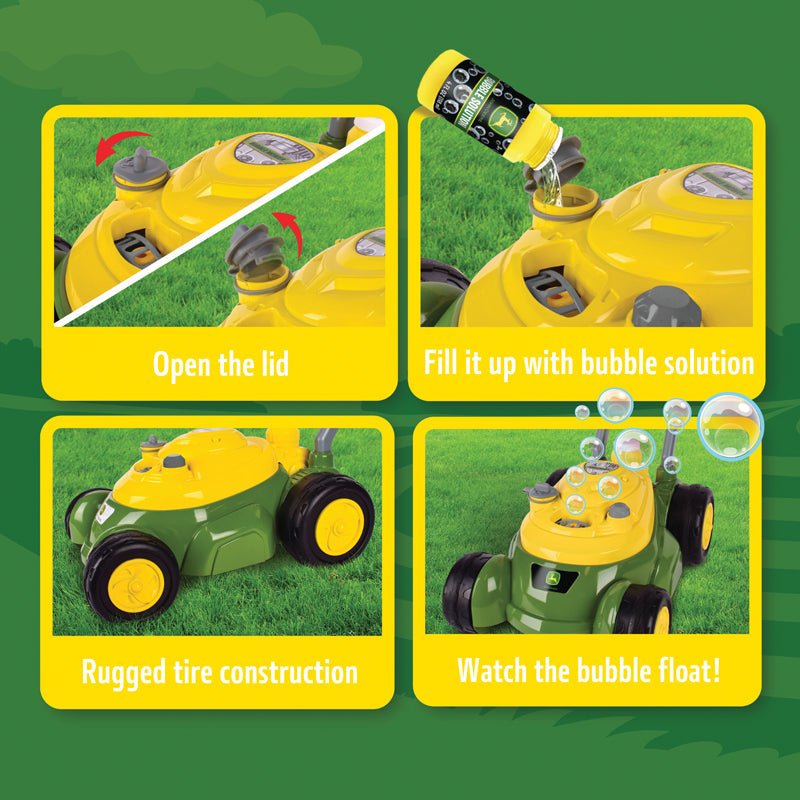 Tomy John Deere Bubble Mower with 4oz Bottle - Baby&More