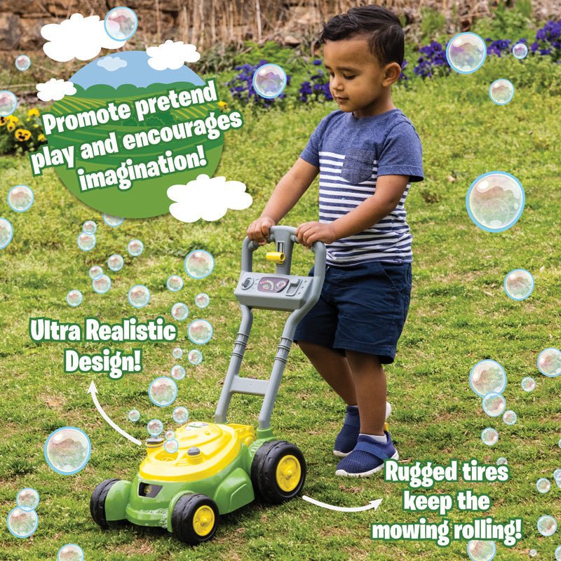 Tomy John Deere Bubble Mower with 4oz Bottle - Baby&More