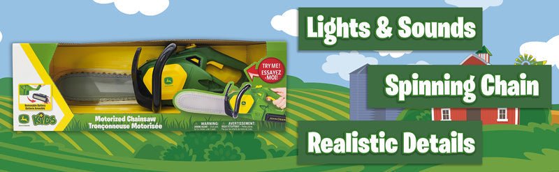Tomy John Deere Motorised Toy Chainsaw - Baby&More