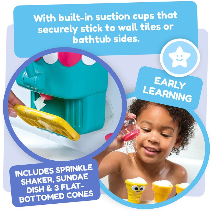 Tomy Toomies Foam Ice Cream Cone Factory Deluxe Bath Toy - Baby&More