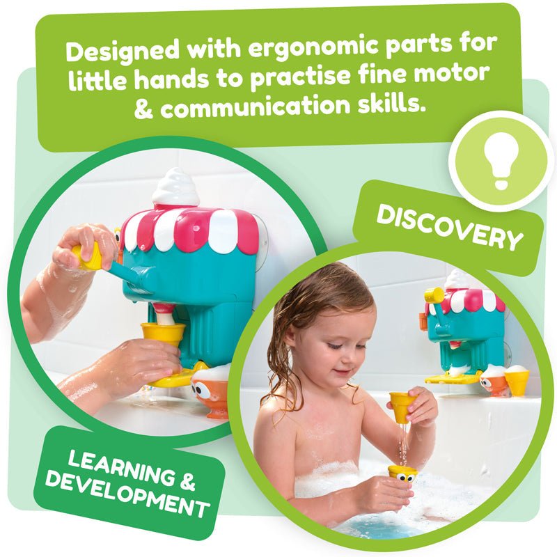 Tomy Toomies Foam Ice Cream Cone Factory Deluxe Bath Toy - Baby&More